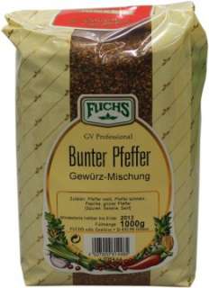 10,19EUR/1kg) Fuchs Bunter Pfeffer Würzmischung 1kg  