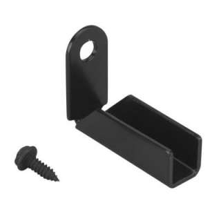 First Alert Black Fence Panel Mounting Brackets Steel Fence Accessory 