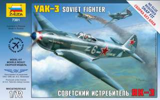 Zvezda 7301 Yak 3 Soviet Fighter 1/72  