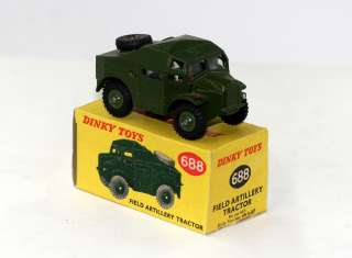 MILITARY DINKY TOYS 688 25 PDR FIELD GUN ARTILLERY TRACTOR PLASTIC 
