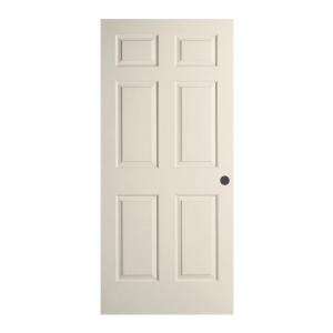   80 In. Wood White 6 Panel Slab Door (198730) from 