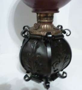 Gone with wind lamp Iron base Brass Font  