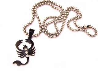   image new arrival stylish necklace with a black scorpion pendant with