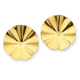 New Stunning 14k Gold Polished Fancy Earring Jackets  