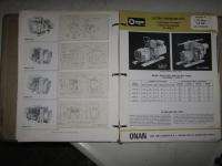 70s Onan ALL Products & Specs Manual Engines Generators  