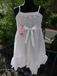 Sommer Kleid Trägerkleid weiß, Gr. 104, 110/116, 122, 128/134, 140 