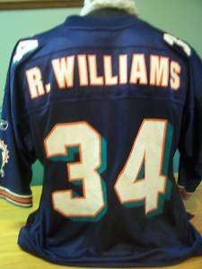 34 R.Williams Dolphins Reebok Football Jersey Large  