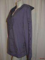 BFS03~NEW NWT MADE FOR LIFE Purplemoon Hoodie Zip Front Jacket Size XL 