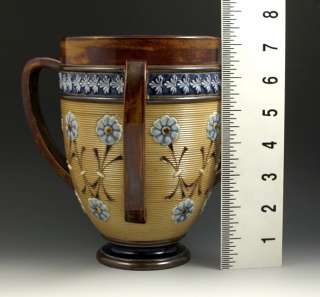 DOULTON LAMBETH THREE HANDLED STONEWARE FLORAL CUP  