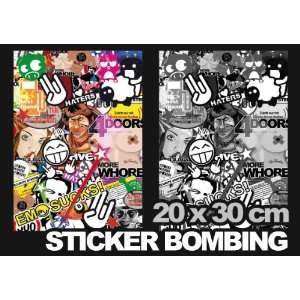 STICKER BOMB FOLIE   20 x 30cm   Sticker Bombing decal sticker 