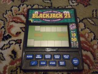 RADICA REGULAR FACE UP BLACKJACK 21 ELECTRONIC HANDHELD GAME 2 GAMES 2 