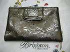 Brighton facets cosmetic gray patent leather pouch NWT