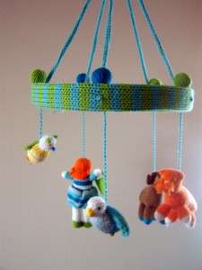 Blabla Baby Mobile Hand Knitted Kids and Nursery Decor Infant Bla Bla 