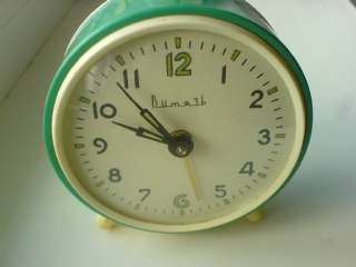 1960s VITYAZ Russian 4 Jewels Alarm Clock/Serviced  