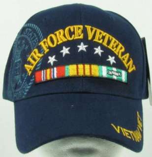NEW BLUE US AIR FORCE VIETNAM VETERAN BASEBALL CAP/HAT  