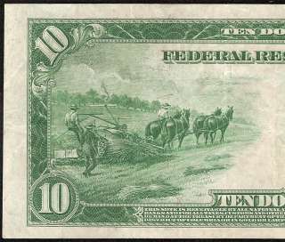  10 DOLLAR BILL FEDERAL RESERVE NOTE Fr 919A OLD PAPER MONEY  