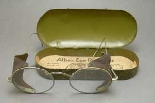 Vintage Willson Safety Glasses Goggles Leather Shields  
