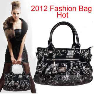 New Fashion Pattern Soft Patent Leather High Quality Handbag Tote 
