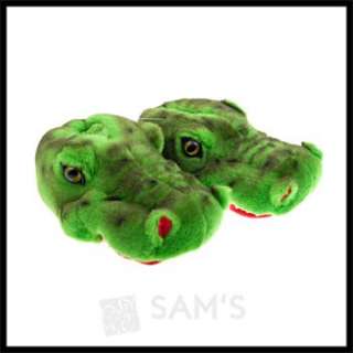 Tierhausschuhe Krokodil grün Tier Puschen Hausschuhe Schuhe Schlappen 