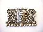 VINTAGE MEXICAN HAND MADE STERLING SILVER MEXICO 925 TRIBAL FACE MASK 