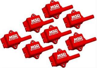 MSD Ignition Coils MSC II Coil Pack Square Epoxy Red Chevy GMC SUV Set 