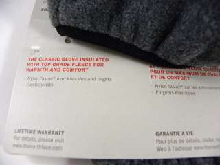   The North Face Denali Gray/Black Fleece Winter Work Warm Men Gloves