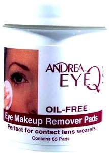 Andrea EYE Qs OIL FREE Makeup Remover Pads~65 PADS + ~Bonus Jar 