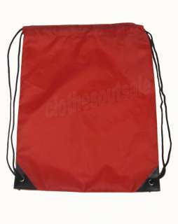 Red Basic Cinch Sack Drawstring Pack Tote Promotional Bag Backpack 