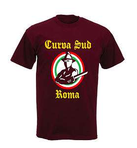Curva Sud Roma T Shirt Ultras, Rom, Fussball, AS, ACAB   bordeaux 