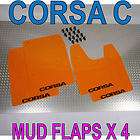   Rally Style Mudflaps to fit Vauxhall Corsa C in ELECTRIC ORANGE Kaylan