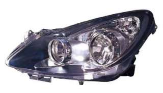 Ultimate Styling   VAUXHALL CORSA D 06 BLACK FRONT HEADLIGHT N/S