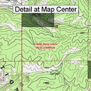  USGS Topographic Quadrangle Map   Castle Rock Gulch 