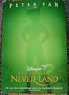 DISNEY  RETURN TO NEVERLAND MOVIE POSTER AUTOGRAPHED X 