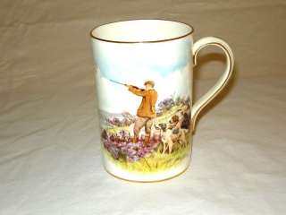 Vintage ROYAL CROWN DERBY Porcelain Hunting Mug c1920  