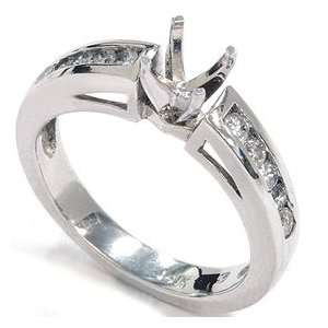    .50CT 14k White Gold Diamond Engagement Mount Ring Jewelry