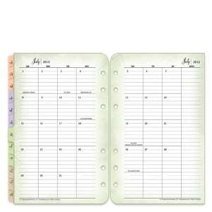  FranklinCovey Compact Blooms Two Page Monthly Calendar 