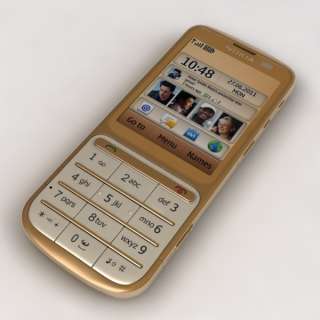 LATEST Nokia C3 01 GOLD Touch and Type Unlocked Mobile Phone C301 Sim 