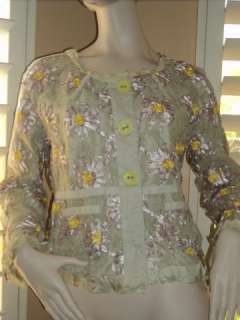 Marc Jacobs Lace embroidered ribbon jacket ( Size 12)  