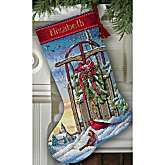 Dimensions Gold Collection Counted Cross Stitch Kit   Christmas Sled 