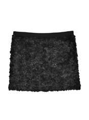 Black Crushed Fur Mini Skirt by Elizabeth & James   Black   Buy Tops 