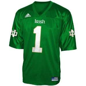 Adidas Notre Dame Fighting Irish #1 Green Youth Replica Football 