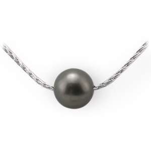  Tahitian Black Pearl Necklace in 14K White Gold Maui 