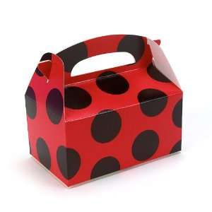   Lets Party By Red with Black Dots Empty Favor Boxes 
