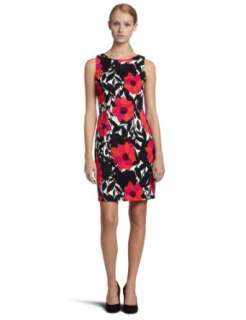  AGB Womens Floral Expression Sheath Dress Clothing