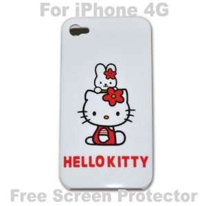  Hello Kitty Case Hard Case Cover for Iphone 4g   H + Free 