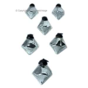  Set 6 Silver Glass Iron Christmas Xmas Ornaments in Bag 
