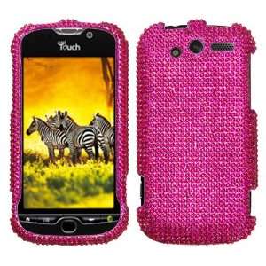  HTC Mytouch 4G Hot Pink Full Diamond Bling Hard Case Cover 