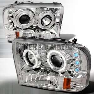  99 04 Ford F250 LED Projector Headlights   Chrome Clear 
