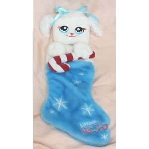   Pet Shop Exclusive White Poodle Plush Christmas Stocking Toys & Games