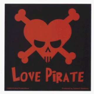 Love Pirate   Red & Black   Sticker / Decal